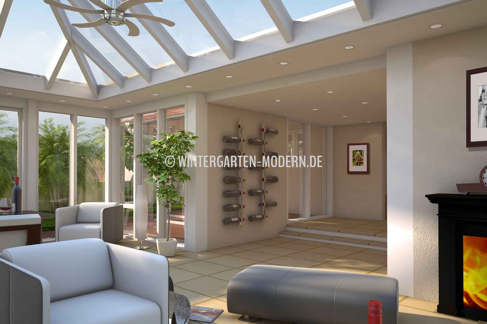 Entwurf moderner Wintergarten 004-03